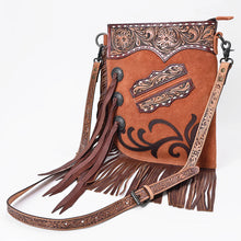 Load image into Gallery viewer, Somset Hand Tooled Leather Crossbody Purse
