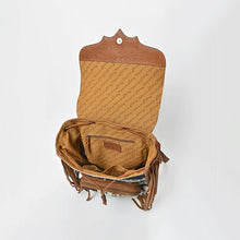 Load image into Gallery viewer, Greenwood Hand-Tooled Hair-On Genuine Leather Backpack
