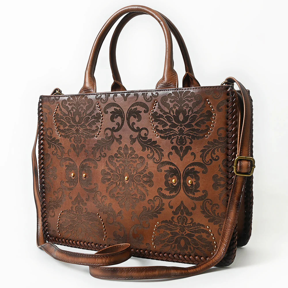 Starlight Range Western Leather Shoulder Tote Bag