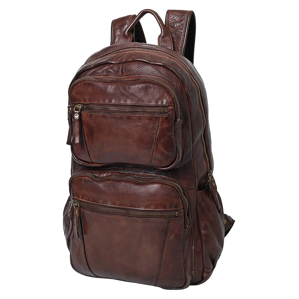 brown italian leather backpack Roma Italian Leather Backpack