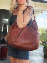 Load image into Gallery viewer, Milan Oversized Italian Leather Slouchy Hobo Bag | Luxury Full-Grain Leather Shoulder Purse with Organized Interior
