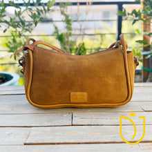 Load image into Gallery viewer, Emilie Caramel Genuine Suede Leather Western Boot Stitch Purse
