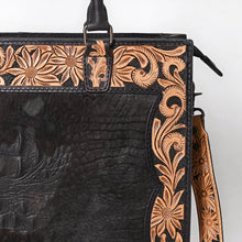 Load image into Gallery viewer, Riverstone Hand Tooled Leather Tote Bag

