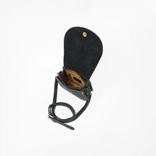 Load image into Gallery viewer, Blackjack Official PRCA &amp; NFR Licensed Collection®️ Black Pebble Leather Card Embellished Crossbody Bag
