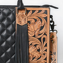 Load image into Gallery viewer, Meadowlark Hand Tooled Leather Tote Bag
