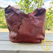 Load image into Gallery viewer, Milan Oversized Italian Leather Slouchy Hobo Bag | Luxury Full-Grain Leather Shoulder Purse with Organized Interior
