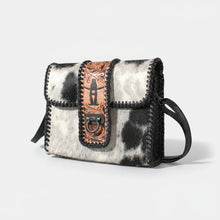 Load image into Gallery viewer, HLSR Genuine Hand Tooled and Hair On Leather Crossbody Bag
