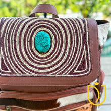 Load image into Gallery viewer, Sequoia Falls Tooled Leather and COwhide Western Backpack
