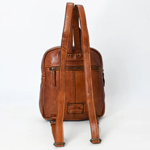 Load image into Gallery viewer, Cognac Western Leather Backpack
