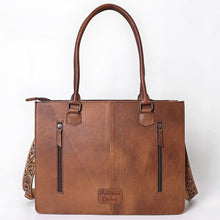 Load image into Gallery viewer, Bloomington Hand Tooled Leather Tote Bag
