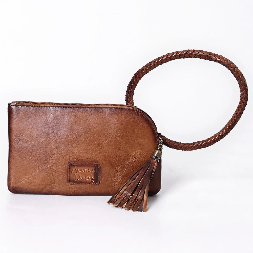 Wild Blossom Quilted Leather Wristlet