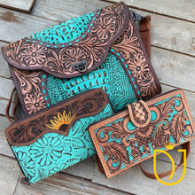 Load image into Gallery viewer, Ozark Lake Western Tooled Leather Crossbody Purse

