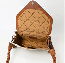 Load image into Gallery viewer, Old Frontier Hand Tooled Leather Crossbody Purse
