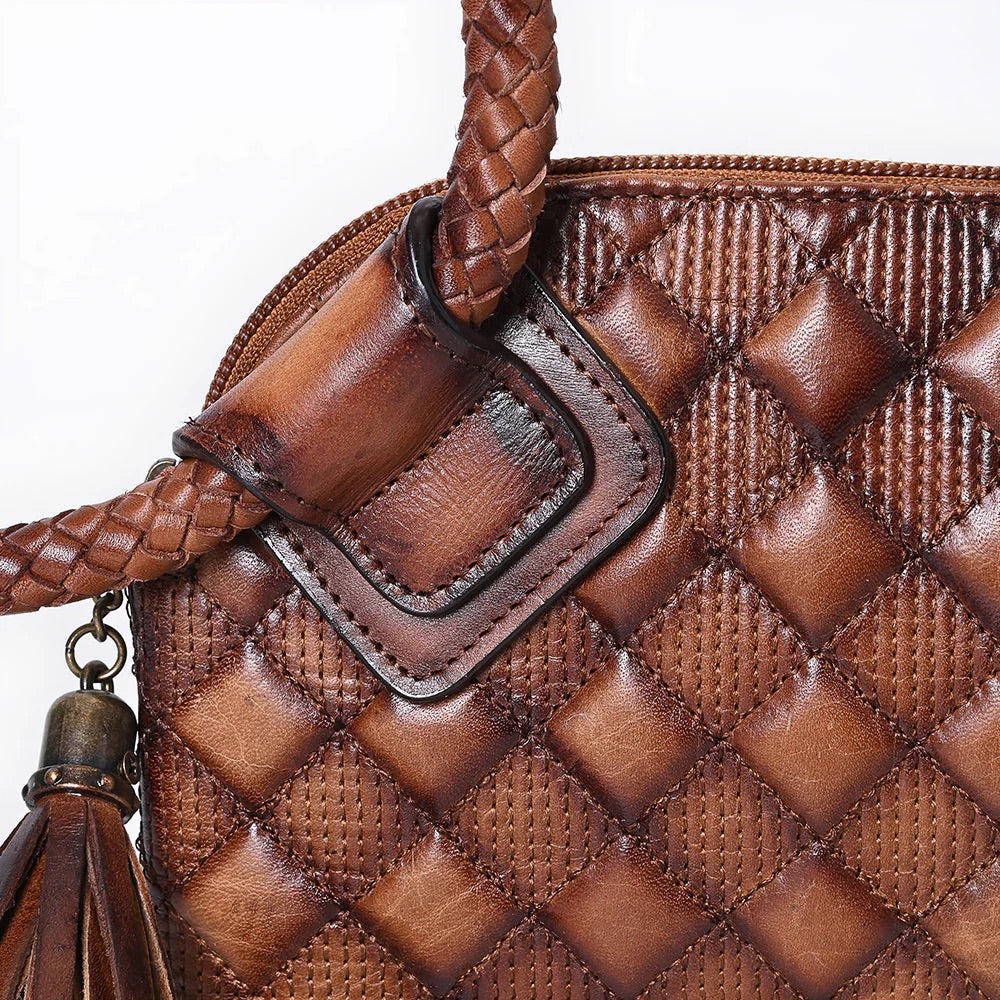 Wild Blossom Quilted Leather Wristlet