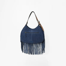 Load image into Gallery viewer, Dolly Official PRCA &amp; NFR Licensed Collection®️ Embroidered Western Stitch Long Fringe Shoulder Hobo Bag
