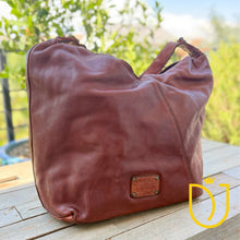 Load image into Gallery viewer, Milan Oversized Italian Leather Slouchy Hobo Bag | Luxury Full-Grain Leather Shoulder Purse with Organized Interior
