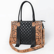 Load image into Gallery viewer, Meadowlark Hand Tooled Leather Tote Bag
