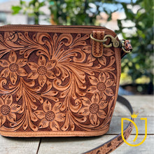 Load image into Gallery viewer, Rockwell Ranch Hand Tooled Leather Crossbody Purse
