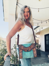 Load image into Gallery viewer, Ozark Lake Western Tooled Leather Crossbody Purse
