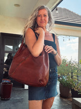 Load image into Gallery viewer, Milan Oversized Italian Leather Slouchy Hobo Bag | Luxury Full-Grain Leather Shoulder Purse with Organized Interior
