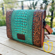 Load image into Gallery viewer, Ozark Lake Western Tooled Leather Crossbody Purse
