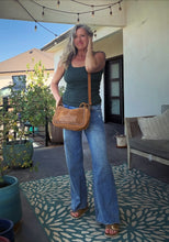 Load image into Gallery viewer, Emilie Caramel Genuine Suede Leather Western Boot Stitch Purse
