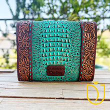 Load image into Gallery viewer, Ozark Lake Western Tooled Leather Crossbody Purse
