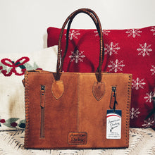 Load image into Gallery viewer, Parkbend Hand Tooled Leather Tote Bag
