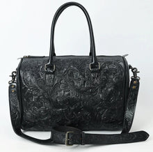 Load image into Gallery viewer, Frontier Belle Hand Tooled Leather Duffel Bag
