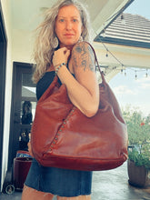 Load image into Gallery viewer, Milan Oversized Italian Leather Slouchy Hobo Bag | Luxury Full-Grain Leather Shoulder Purse with Organized Interior
