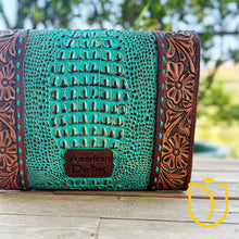 Load image into Gallery viewer, Ozark Lake Western Tooled Leather Crossbody Purse
