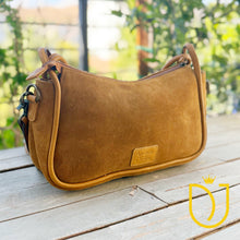 Load image into Gallery viewer, Emilie Caramel Genuine Suede Leather Western Boot Stitch Purse
