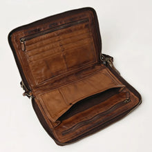 Load image into Gallery viewer, Venice Bay Western Leather Organizer Crossbody Bag | Full Grain Leather Travel Purse | Western Organizer Bag
