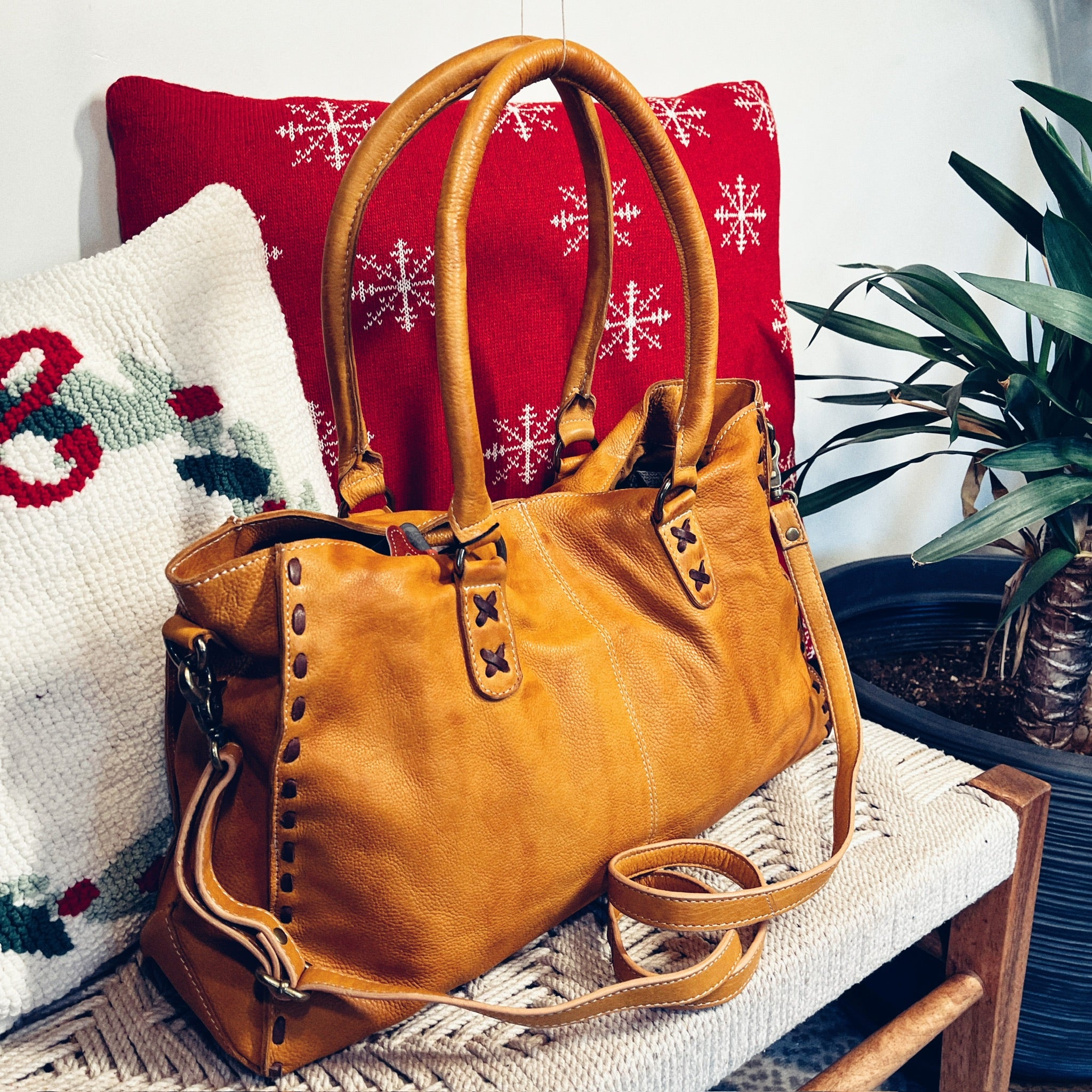 Standing Rock Leather Crossbody Purse