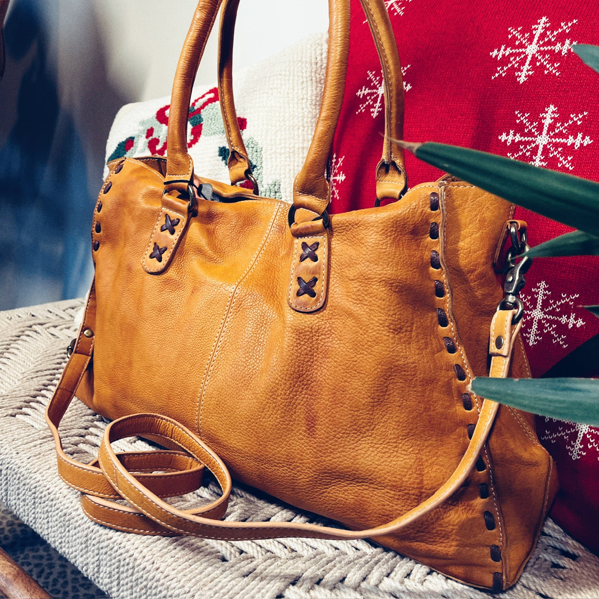 Standing Rock Leather Crossbody Purse