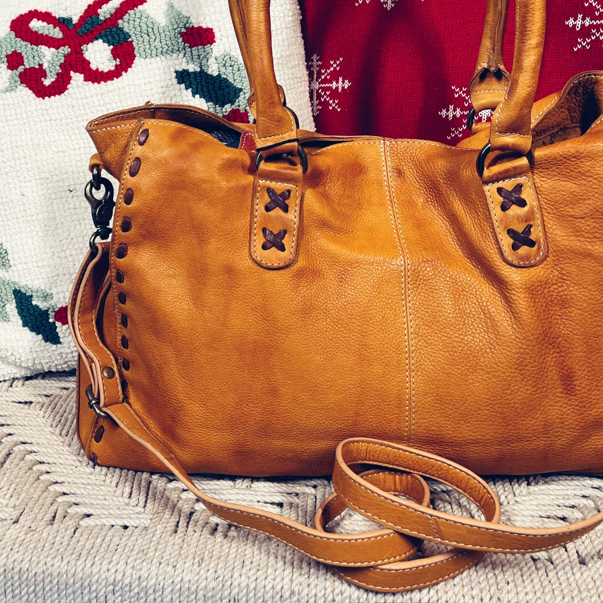 Standing Rock Leather Crossbody Purse