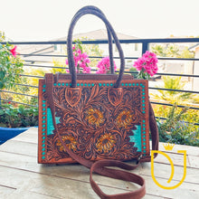 Load image into Gallery viewer, Great Bluff Western All Tooled Leather Purse
