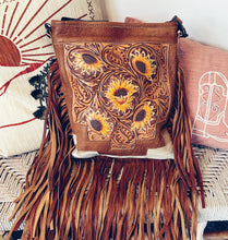 Load image into Gallery viewer, Mirasol Hand Tooled Leather Crossbody Purse
