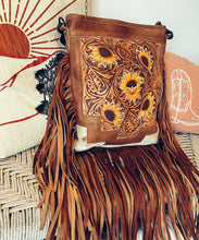 Load image into Gallery viewer, Mirasol Hand Tooled Leather Crossbody Purse
