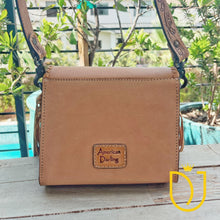 Load image into Gallery viewer, Eagle Island Hand Tooled Leather Crossbody Purse
