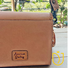 Load image into Gallery viewer, Eagle Island Hand Tooled Leather Crossbody Purse
