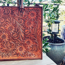 Load image into Gallery viewer, Copper Mountain Hand Tooled Leather Tote Bag
