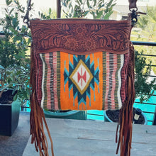 Load image into Gallery viewer, The Clementine Western Leather Crossbody Purse
