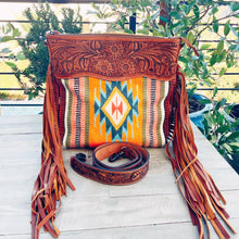 Load image into Gallery viewer, The Clementine Western Leather Crossbody Purse
