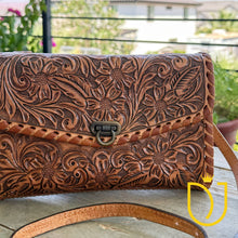Load image into Gallery viewer, Solo Springs Hand Tooled Leather Crossbody Purse
