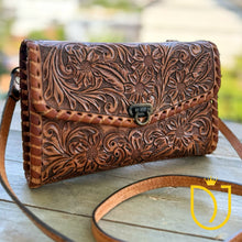 Load image into Gallery viewer, Solo Springs Hand Tooled Leather Crossbody Purse
