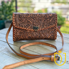 Load image into Gallery viewer, Solo Springs Hand Tooled Leather Crossbody Purse
