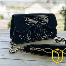 Load image into Gallery viewer, The Glory Suede Boot Stitch Purse
