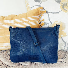 Load image into Gallery viewer, South Fork Blue Leather Crossbody Purse
