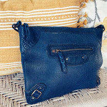 Load image into Gallery viewer, South Fork Blue Leather Crossbody Purse
